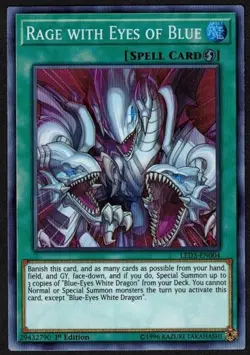 Yugioh Rage with Eyes of Blue LED3-EN004 Super Rare 1st Ed - LP - Image 1
