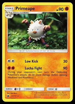Primeape 51/111 Regular Rare Crimson Invasion Yuka Morii Pokemon Card - Image 1