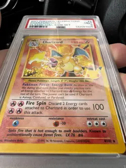 Pokemon TCG Charizard Holo Rare Card Celebrations Classic Collection 4/102 PSA 9 - Image 2