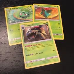 POKEMON - VENUSAUR + IVYSAUR + BULBASAUR - 3 CARD SET - SHINING LEGENDS NM - Image 1