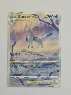 Glaceon VSTAR GG40/GG70 Crown Zenith Holo Pokemon Card - Near Mint - Image 1