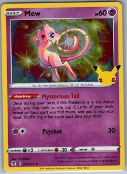 Mew 011/025 Celebrations - Pokemon Card - NM - Image 1