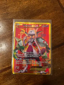 Pokemon Mewtwo EX TCG Full Art Holo Rare Card Breakthrough-Secret 164/162 - Image 1