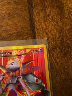 Pokemon Mewtwo EX TCG Full Art Holo Rare Card Breakthrough-Secret 164/162 - Image 3