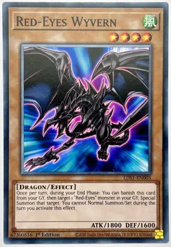 LDS1-EN005 Red-Eyes Wyvern - Common 1st Edition Near Mint YuGiOh Card - Image 1