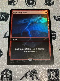 MTG - Lightning Bolt FOIL Secret Lair Promo 901 Light Play - Image 1