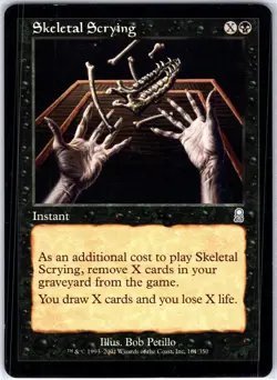 Skeletal Scrying 161 U Odyssey Magic the Gathering MTG LP - Image 1