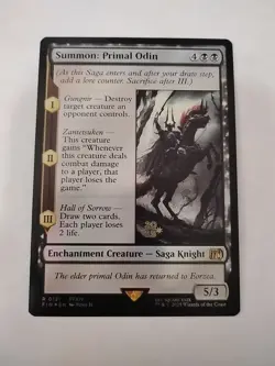 1x Summon: Primal Odin - Foil - Prerelease Promo Light Play MTG Magic - Image 1
