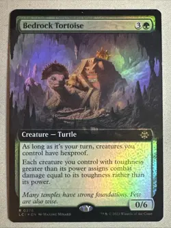 MTG / Bedrock Tortoise / LCI / #378 / FOIL (Extended Art) / Rare / NM - Image 1