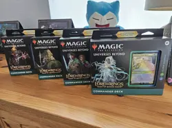 Full Set Of All 4 MTG Lord Of The Rings Commander Decks Tales Of Middle Earth 195166205052 - Image 1