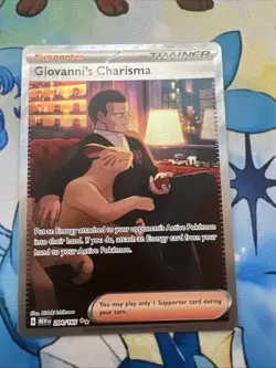 2023 Pokemon 151 Giovanni's Charisma Special Illustration Rare #204/165 - Image 1