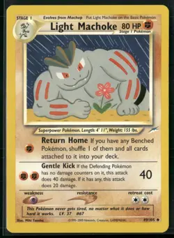 Light Machoke 49/105 Uncommon Neo Destiny Pokemon Card - Image 1