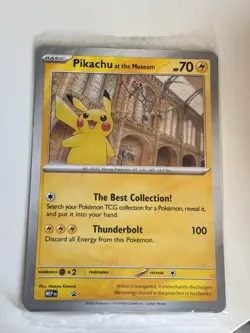 Pikachu At The Museum, Pokemon X Natural History Museum Jumbo Promo Card NEW GSP - Image 1