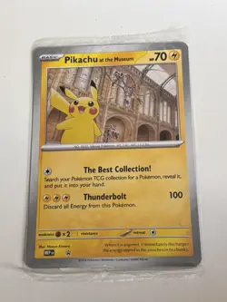 Pikachu At The Museum, Pokemon X Natural History Museum Jumbo Promo Card NEW GSP - Image 2