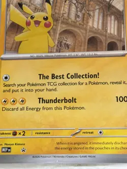 Pikachu At The Museum, Pokemon X Natural History Museum Jumbo Promo Card NEW GSP - Image 4