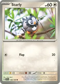Starly 148/198 Common SV01: Scarlet & Violet Base Set Pokemon Card - Image 1