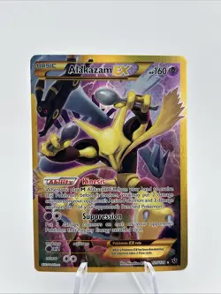 Pokemon TCG Alakazam EX Holo Ultra Rare 2016, 125/124 Card - Image 1