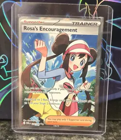 Rosa’s Encouragement 114/088 - Full Art Holo - Perfect Order Pokemon Card NM - Image 1