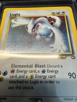 Pokemon TCG Lugia Neo Genesis Holo Rare Card 9/111 Unlimited Edition Vintage - Image 3