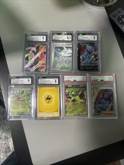 Lot Of 7 Pokemon Miscut Cards Graded Psa Cgc Rare Custom Listing Captaism_0 - Image 1