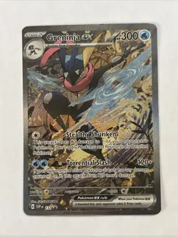Greninja ex SVP 132 Scarlet & Violet Full Art Black Star Promo Pokemon Card - Image 1