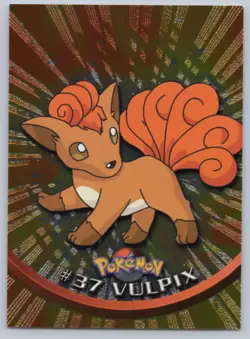 Vulpix Foil TOPPS Series 1 Black Logo #45 Pokemon Card TCG NM/MINT - Image 1