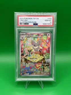 PSA 10 - 2024 Pokemon TEF EN, Cinccino, Illustration Rare - Image 1