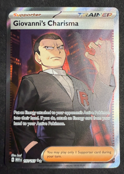Giovanni's Charisma Full Art S&V 151 English 197/165 Pokemon Card NM/MT - Image 1