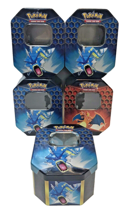 Lot of 5 Empty Pokemon Collector Tins for Card Storage No Cards Included 1995 - Image 1