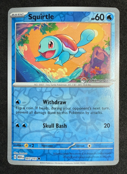 Squirtle Reverse Pokemon Center Stamped Promo 007/165 Pokemon Card NM - Image 1
