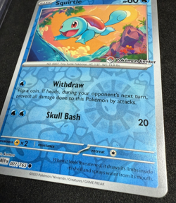 Squirtle Reverse Pokemon Center Stamped Promo 007/165 Pokemon Card NM - Image 2