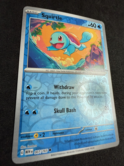 Squirtle Reverse Pokemon Center Stamped Promo 007/165 Pokemon Card NM - Image 3