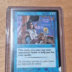 Magic: The Gathering Piracy Sorcery Blue Card 1998 Brad Williams Art - Image 1