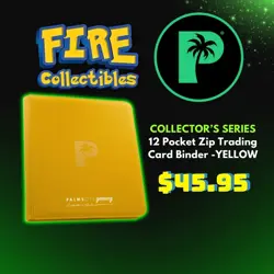 Collector's Series 12 Pocket Zip Trading Card Binder - YELLOW - Image 1