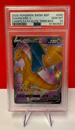 Charizard V SWSH050 SWSH: Sword & Shield Promo Cards Holo PSA 10 - Image 1
