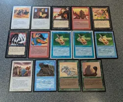 ARABIAN NIGHTS magic the gathering 14 card lot MTG LP - Image 1