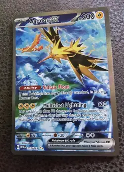 Pokemon Zapdos EX Scarlet & Violet 151 Illustration Rare Card 202/165 - Image 1