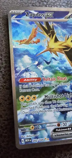 Pokemon Zapdos EX Scarlet & Violet 151 Illustration Rare Card 202/165 - Image 2