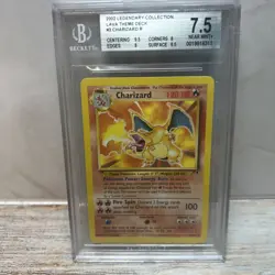 2002 Charizard 3/110 Non-Holo Rare Pokemon Card Legendary Collection BGS 7.5+ - Image 1