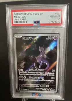 PSA 10 2023 Mewtwo AR Pokemon 151 183/165 Japanese Card Sv2a Alt Art Rare GEM - Image 1