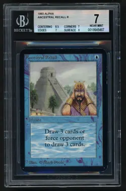 ***BGS 7 Alpha Ancestral Recall** MTG Alpha Magic Kid Icarus - Image 1