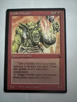 VINTAGE ~ MTG ⭐⭐GOBLIN WIZARD⭐⭐MAGIC the Gathering ~1994 - Image 1