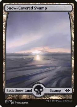 Snow-Covered Swamp 252 Near Mint Modern Horizons - Image 1