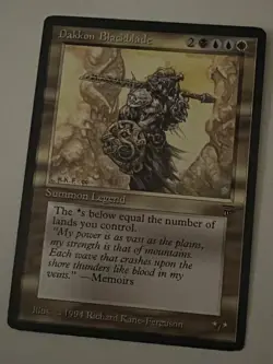 Magic the Gathering MTG Legends Dakkon Blackblade LP (Beta Bob) - Image 1