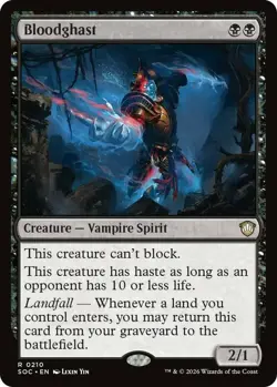 x1 Bloodghast R MTG Commander: Secrets of Strixhaven M/NM, English - Image 1