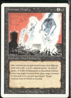 MTG Animate Dead Revised Magic the Gathering - Image 1