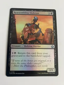 FOIL x1 Reassembling Skeleton FDN Foundations MTG 182 UNCOMMON M/NM 1x - Image 1