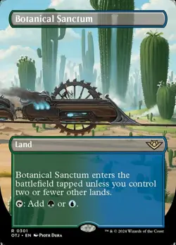 MTG Botanical Sanctum - Foil - Borderless, Outlaws of Thunder Junction, Moderate - Image 1
