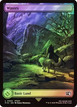 Foil Final Fantasy Full Art Wastes, Full Art Land, Foil Land, 309 - Image 1