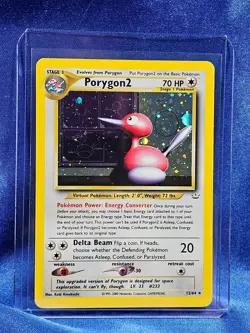 LP- Porygon2 Holo 12/64 Unlimited Neo Revelation Pokemon Card - Image 1
